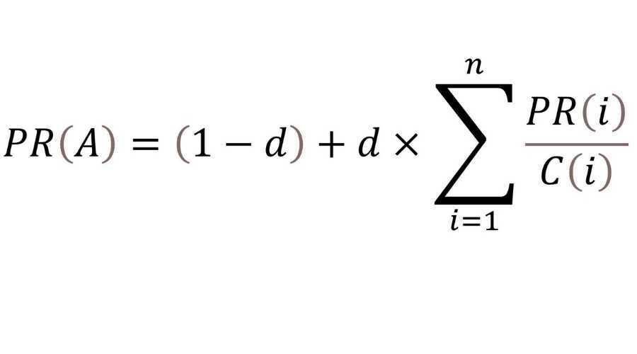Fórmula del pagerank