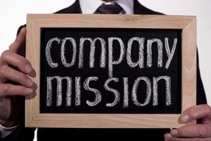 Misión de la empresa como estrategia empresarial dentro de la misión, visión y valores