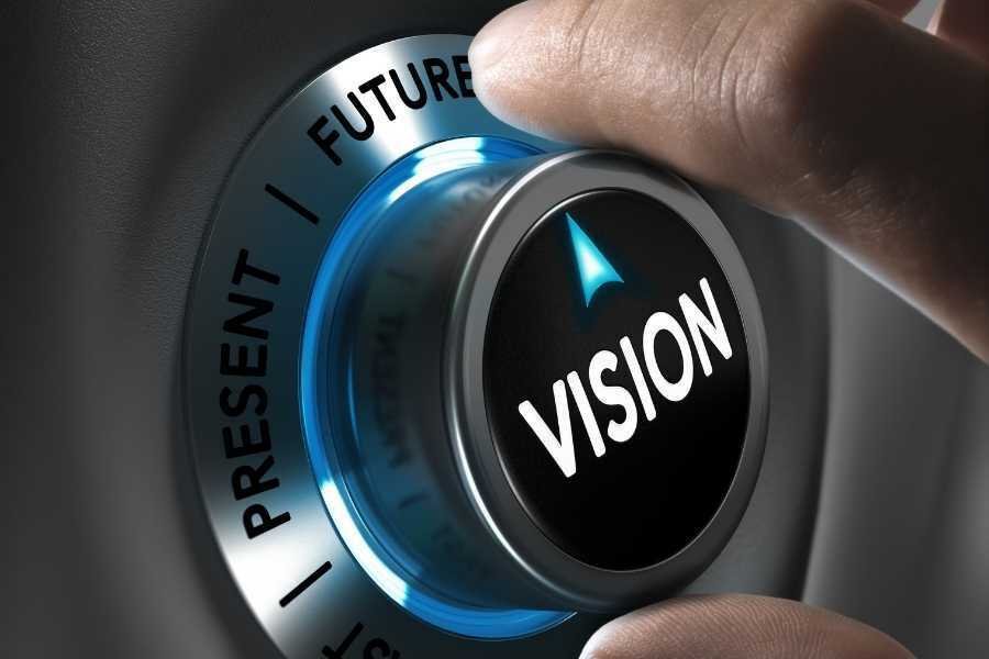 Visión de la empresa como estrategia empresarial dentro de la misión, visión y valores